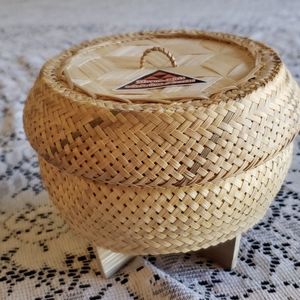 Morn-Khit Wicker Trinket Basket.